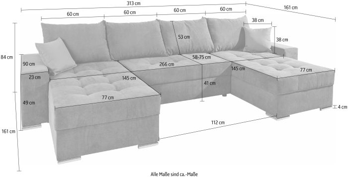 Bäddsoffa JOLY - Poso 100 - Beige - Bild 5