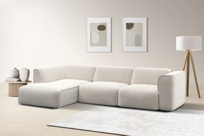 Hörnsoffa med schäslong MADEA - Poso 100 - Beige - Bild 6