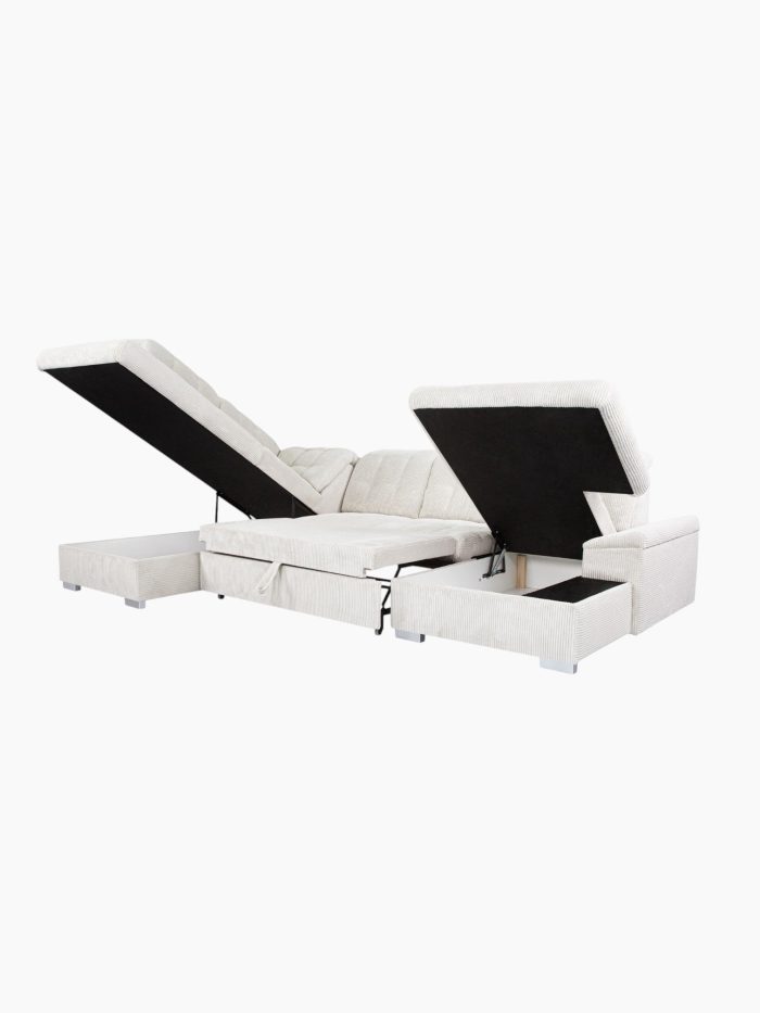 U-formad bäddsoffa NEBRASKA - Poso 100 - Beige - Bild 4