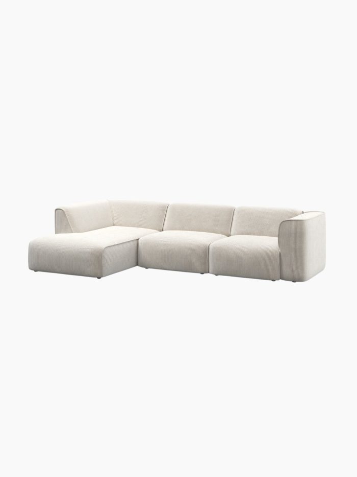 Hörnsoffa med schäslong MADEA - Poso 100 - Beige - Bild 2