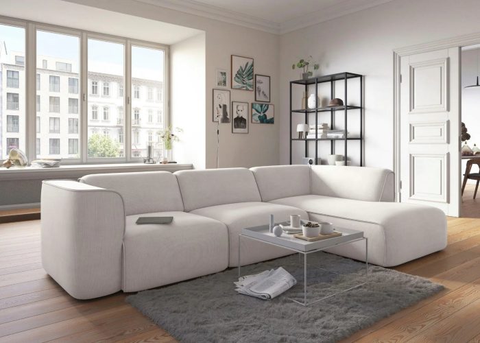 Hörnsoffa med schäslong MADEA - Poso 100 - Beige - Bild 7