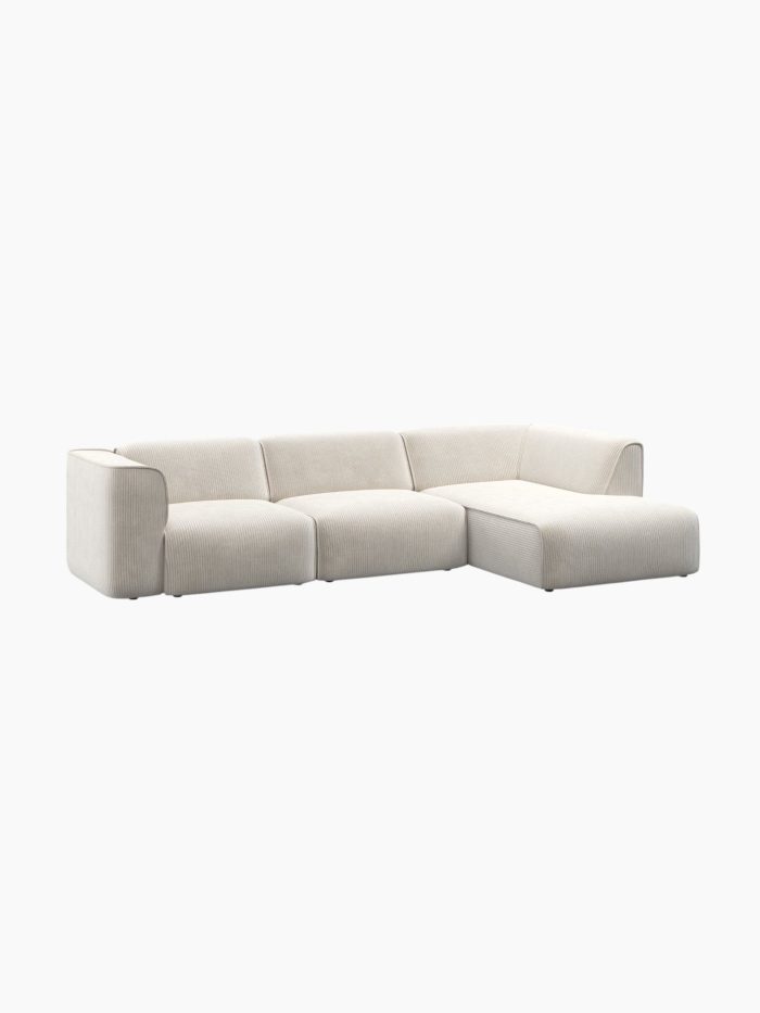 Hörnsoffa med schäslong MADEA - Poso 100 - Beige - Bild 4
