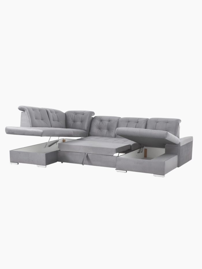 U-formad bäddsoffa NEBRASKA - Monolith 85 - Bild 3